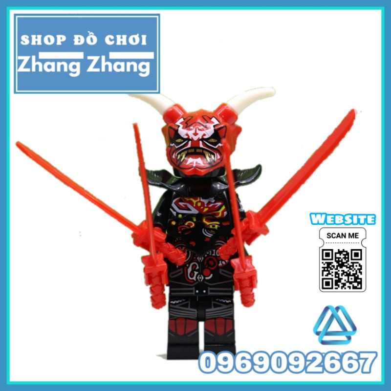 Đồ chơi Xếp hình Ninjago Mr E gồm 4 kiếm và 1 mặt nạ Minifigures Lele H007