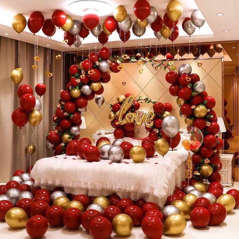Set bóng trang trí phòng cưới mm999 đủ phụ kiện