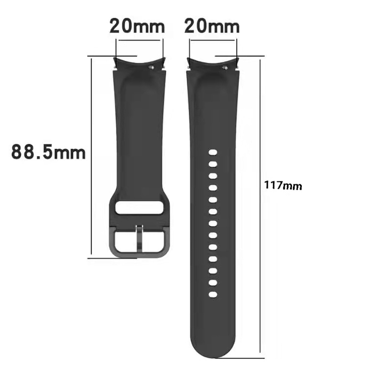 Dây Đeo Silicone Cho Đồng Hồ Thông Minh Samsung Galaxy Watch4 40mm 44mm / Classic 42mm 46mm / Watch 5 pro
