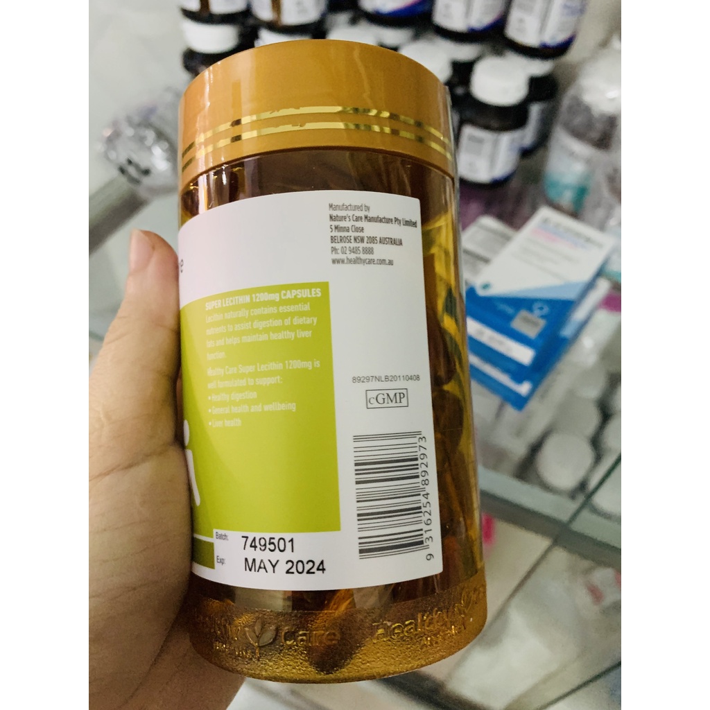 [ Hàng Chuẩn ÚC ] Healthy Care Super Lecithin 1200mg - Viên uống tinh chất mầm đậu nành 100 viên