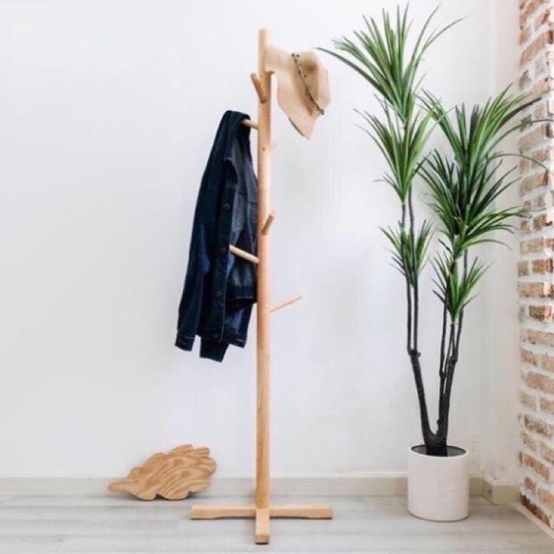 Cây Treo Quần Áo Đứng Gỗ Thông - móc quần áo thiết kế hiện đại - Kanta store