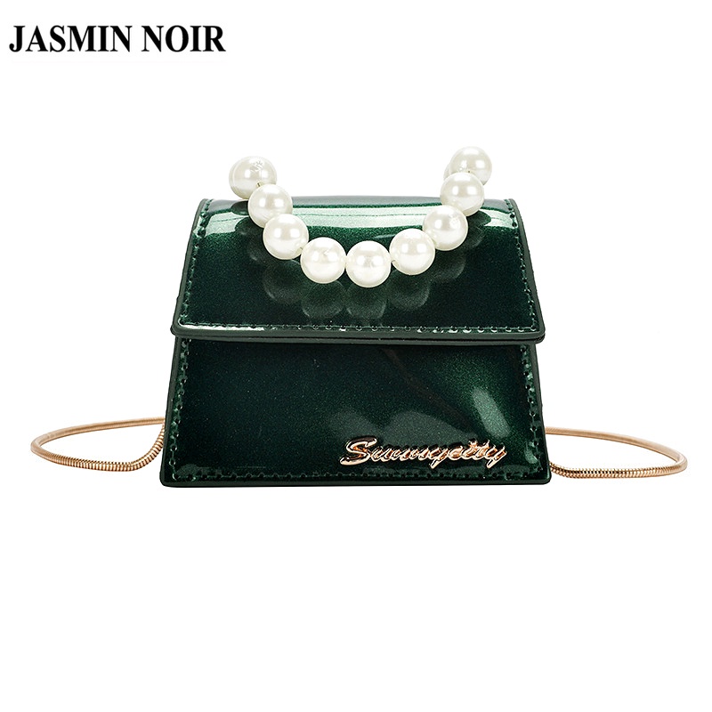 Túi Đeo JASMIN NOIR Chéo Da Pu Đính Ngọc Trai Thời Trang Cho Nữ