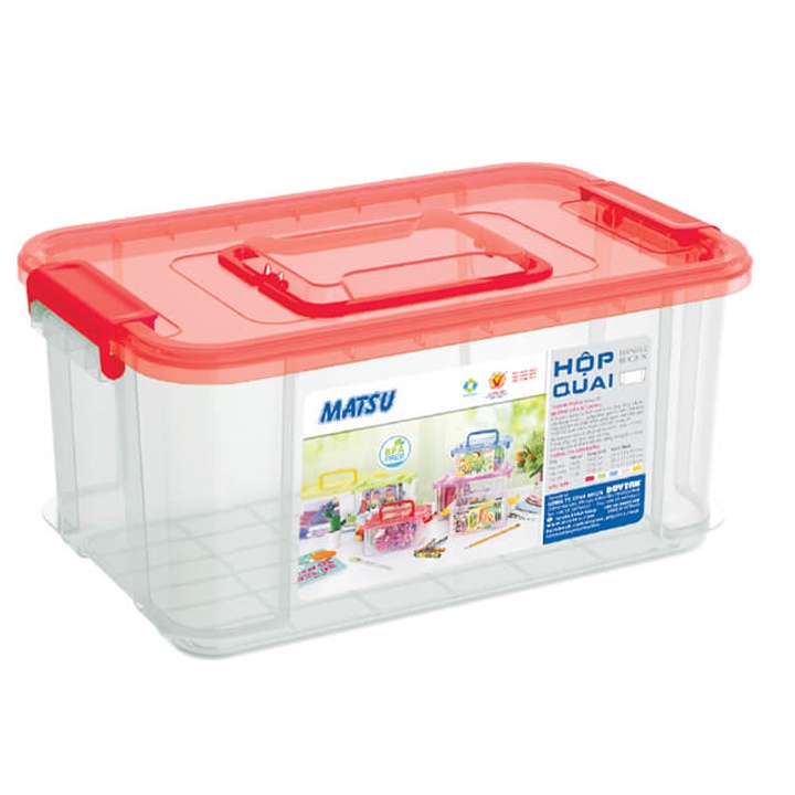 Hộp Quai Matsu Trung Duy Tân 3700 ml  đựng thực phẩm, rau, củ có nắp an toàn. Hộp đựng rau, thực phẩm đ