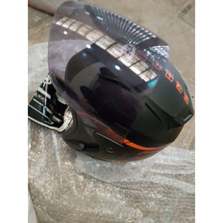 Nón bảo hiểm 3/4 Bopa 46 cam (tặng mũ trùm đầu)