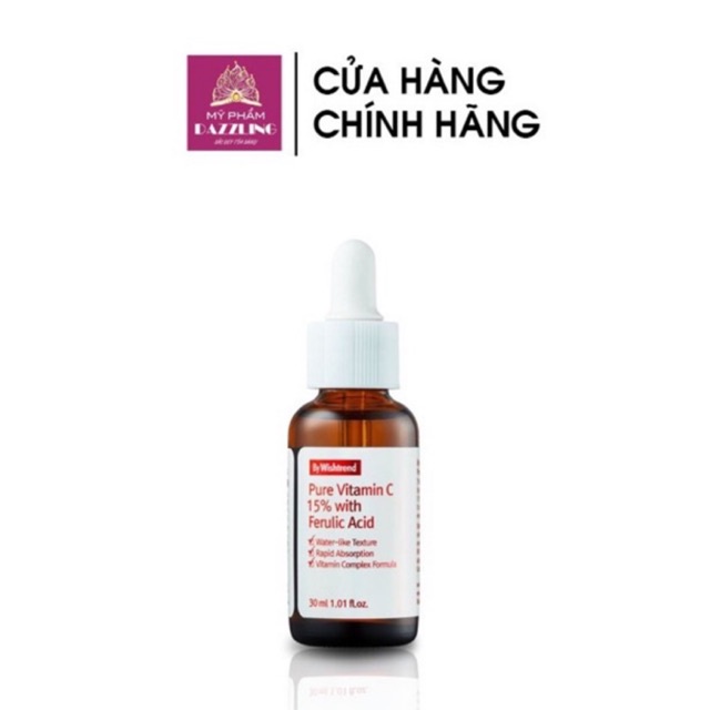 Tinh Chất Trắng Da, Mờ Thâm Hiệu Quả By Wishtrend Pure Vitamin C 15% 30ml Chính Hãng