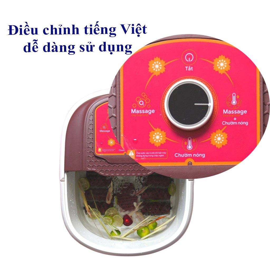 Bồn ngâm chân JVJ-L1 Bồn massage chân hồng ngoại đa năng - 3 chế độ