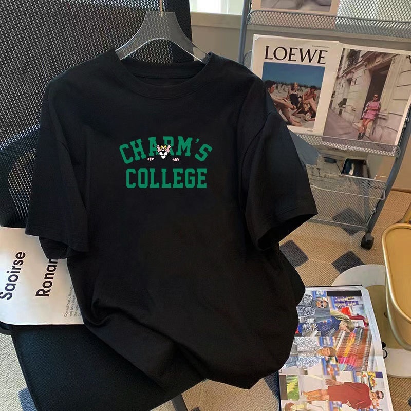 Áo Thun Tay Ngắn In Chữ Dễ Thương Thời Trang Mùa Hè Cho Nữ