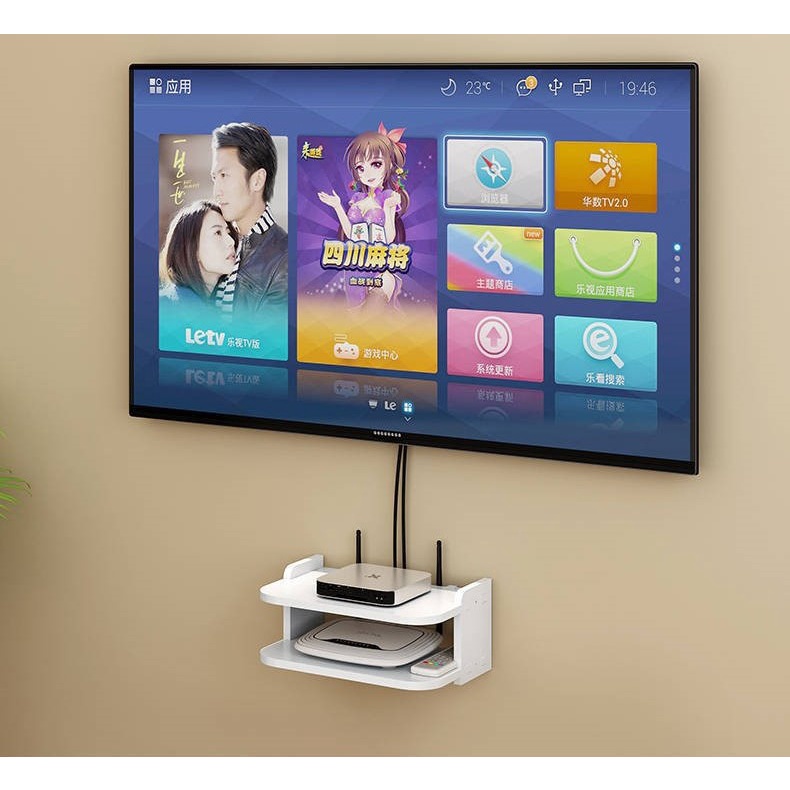 Giá đỡ đựng cục phát wifi gắn tường với góc tròn chống va chạm