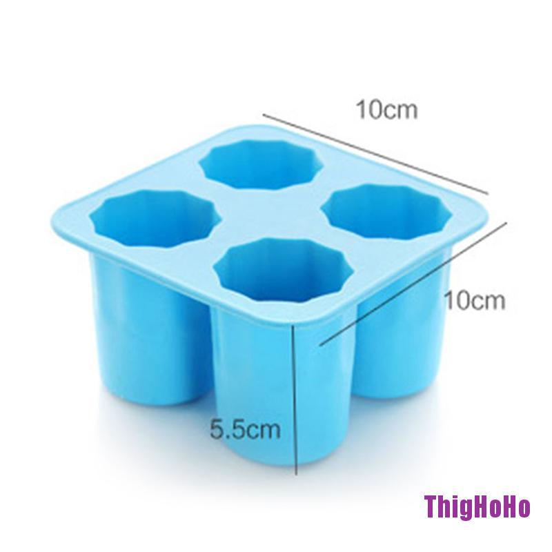 Khuôn silicon làm đá hình ly nước độc đáo thiết kế chia 4 ngăn tiện dụng