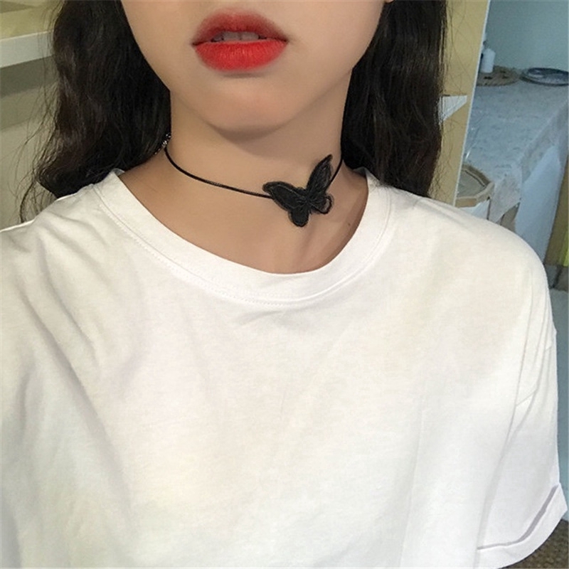 BUTTERFLY BUTTERFLY vòng cổ Mặt Bướm Đính Đá Sang Trọng Cho Nữ