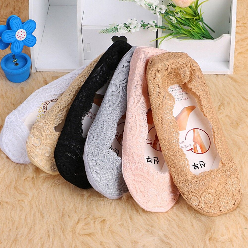 Women Ladies Lace Cotton peds Low Cut Socks | BigBuy360 - bigbuy360.vn