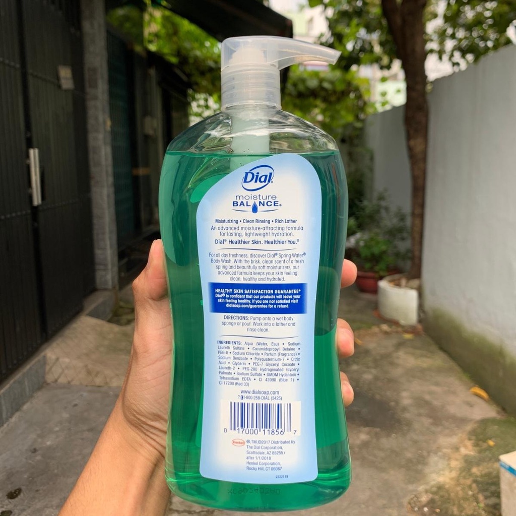 Sữa tắm Dial Spring Water Hydrating Body Wash Mỹ 946ml - Hàng nhập khẩu
