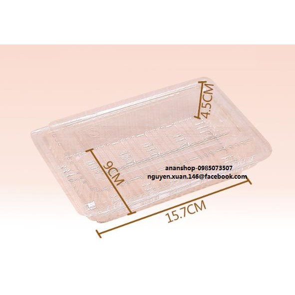 100 Hộp nhựa F002 đựng bánh su kem, bánh ngọt ...