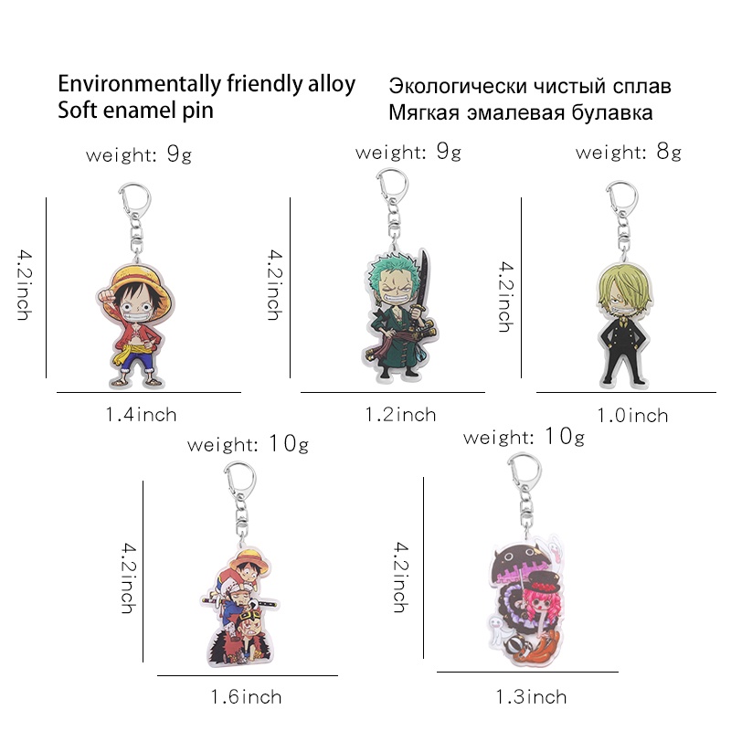 Móc Khóa Hình Nhân Vật Hoạt Hình ONE PIECE Dễ Thương