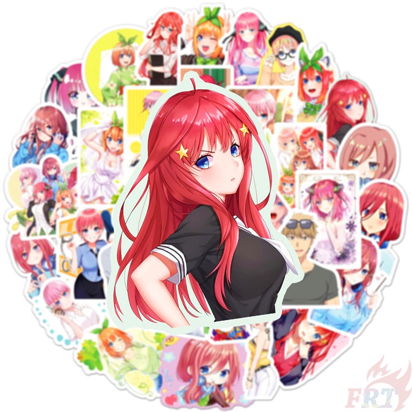 Set 100 miếng dán trang trí họa tiết hoạt hình The Quintessential Quintuplets A