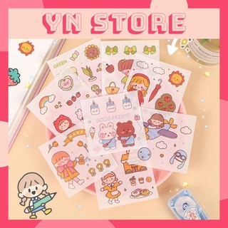 Nhãn Dán Sticker Hoạt Hình Dễ Thương