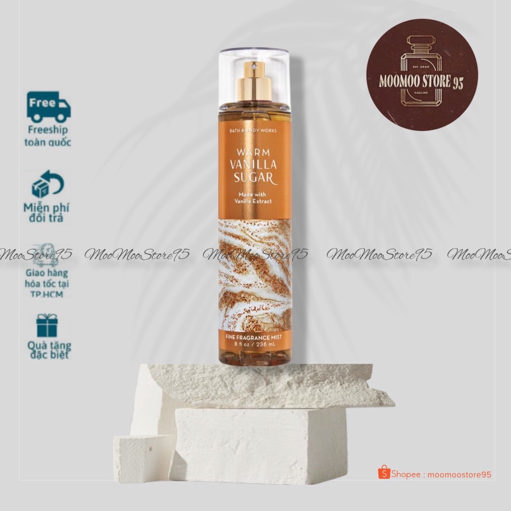 Xịt Thơm Bath & Body Works Fine Fragrance Mist Hương Warm Vanilla Sugar
