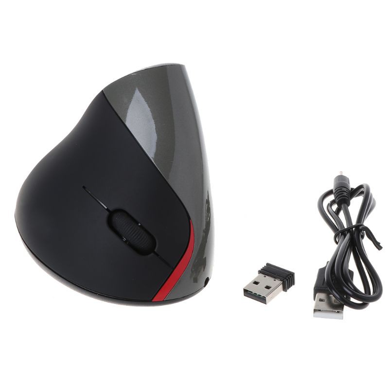 USB Wireless Vertical Ergonomic Wrist Healing Optical Mouse For PC Laptop MAC