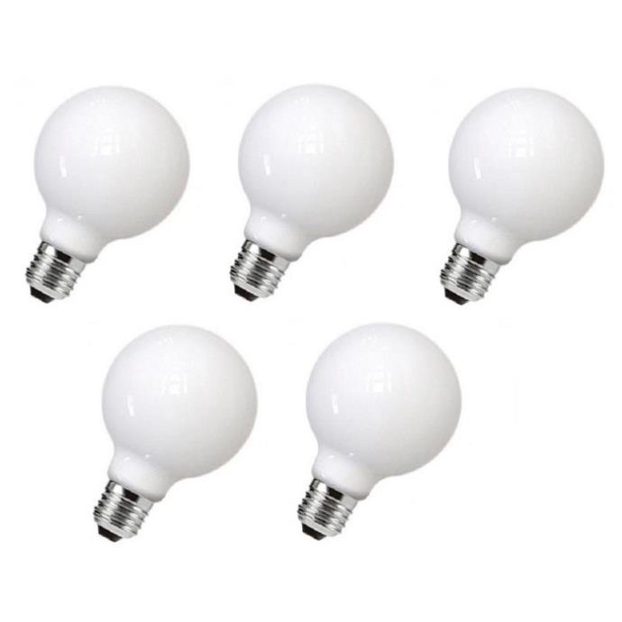 Bộ 5 bóng đèn Led thủy tinh đục G60 5w đui E27