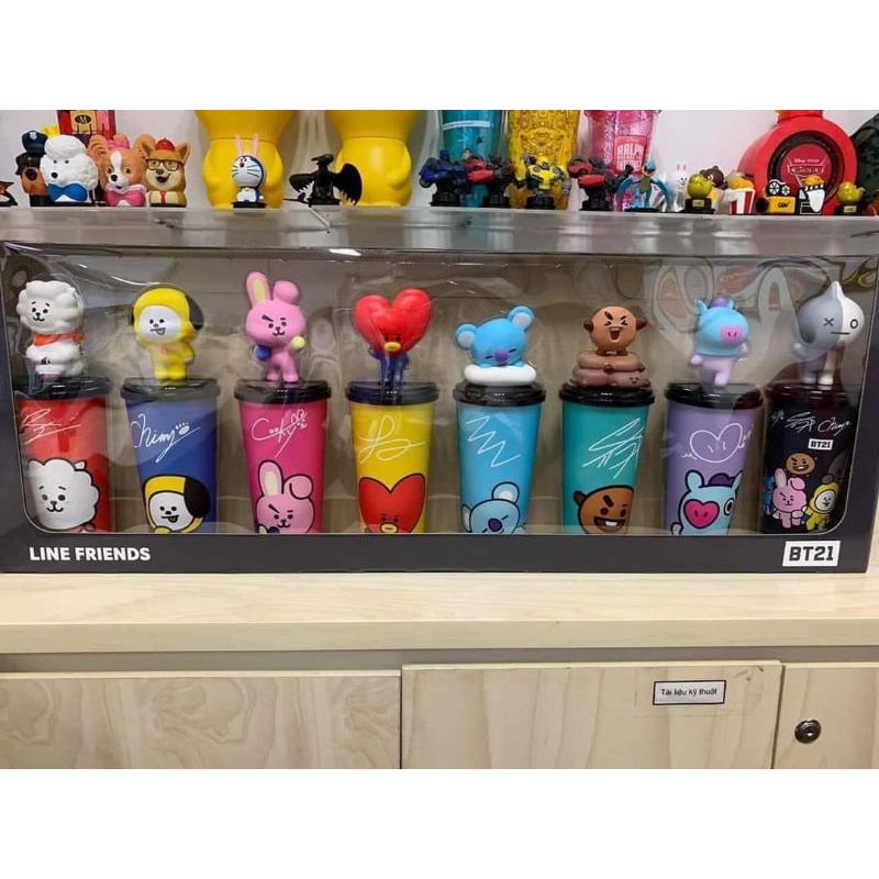 BT21 doll, ly nước CGV BTS official, unseal