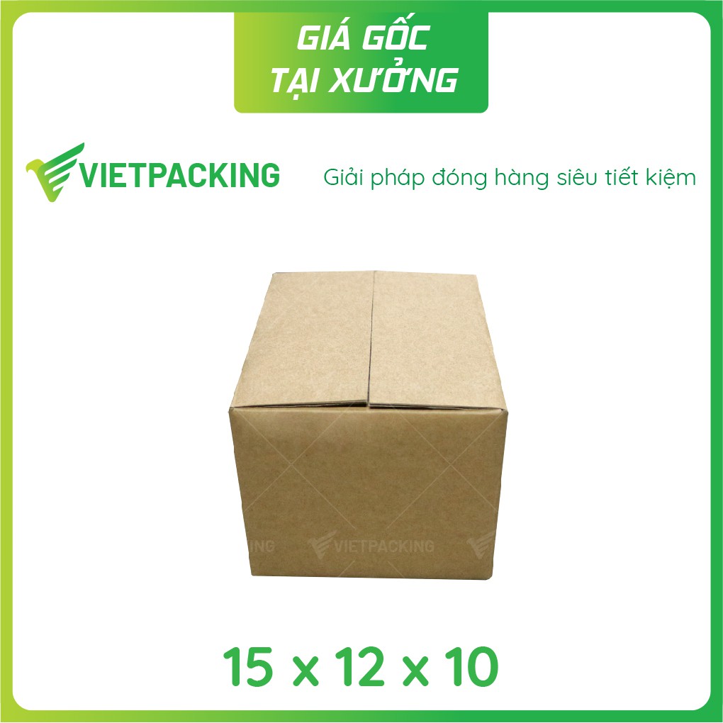 15x12x10 (1 Nâu) - 25 hộp carton đóng hàng, giao hàng bưu điện