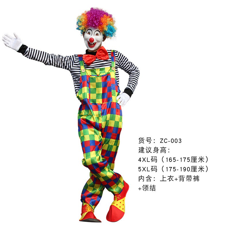 Bộ đồ hóa trang cho nam và nữ kiểu dáng chú hề màu sắc đẹp mắt | BigBuy360 - bigbuy360.vn
