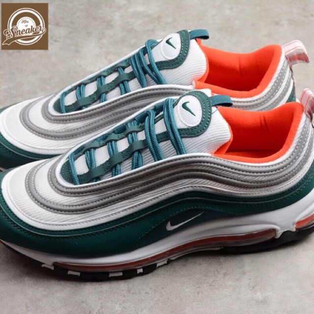 Tết Sale XẢ | Bán Chạy | Giầy sneaker Air Max 97 trắng xanh rêu thời trang nam , nữ KHO Xịn Nhẩt NEW ✔️ . ^ ' ) ₙ (