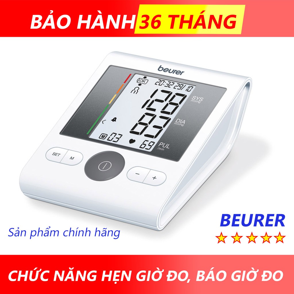 MÁY ĐO HUYẾT ÁP HẸN GIỜ, BÁO GIỜ ĐO BEURER BM28