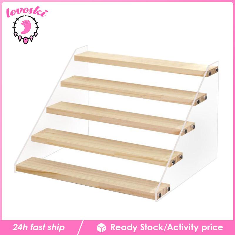 (Hàng Mới Về) Kệ Gỗ Acrylic 5 Tầng Trưng Bày Kính Mắt Giá Đỡ