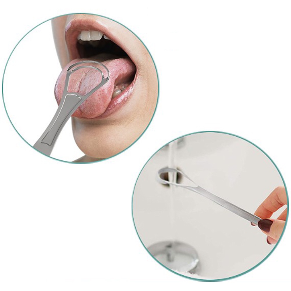 Dụng cụ cạo lưỡi hai lớp bằng thép không gỉ thân thiện với môi trường có thể tái sử dụng tiện lợi