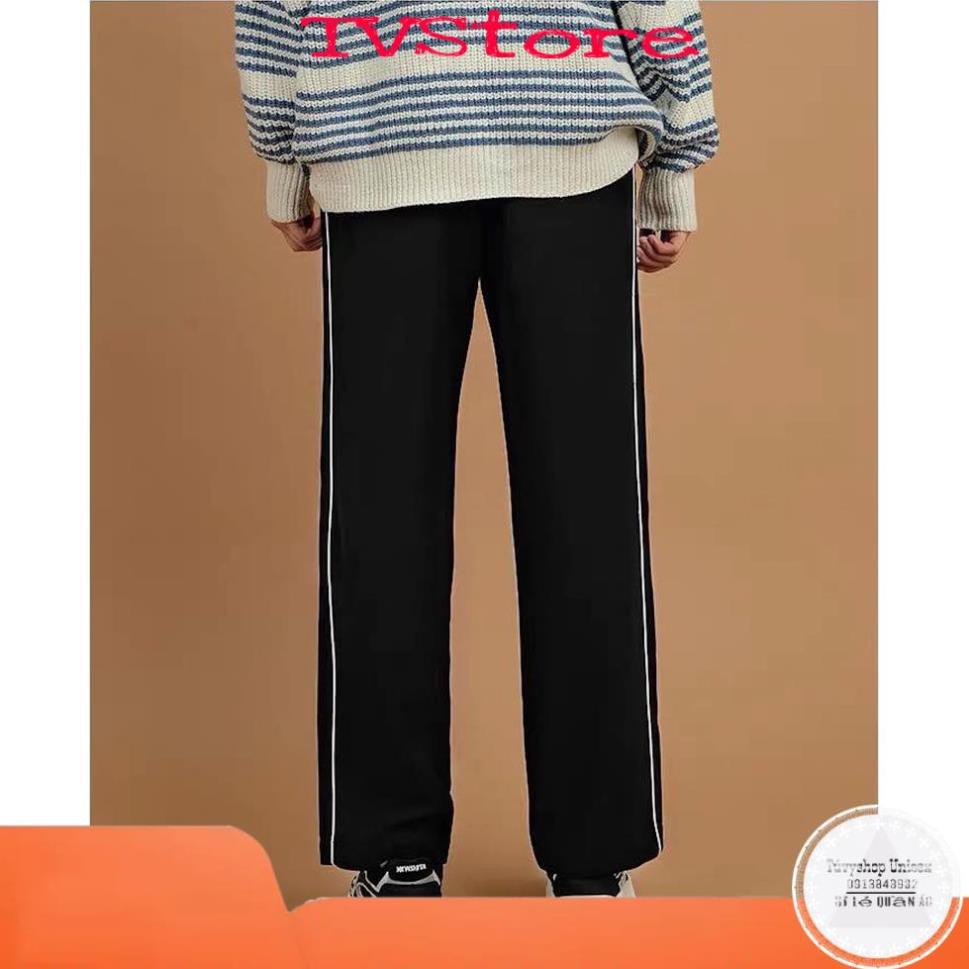 Quần dài Line Trousers, quần dài nam nữ unisex ống xuông 2 kẻ sọc trắng