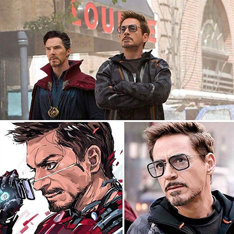 Tony Stark người Sắt Kính Mát Gọng Sắt Chống Nắng Phong Cách Cổ Điển Cho Nam Sử Dụng Hàng Ngày