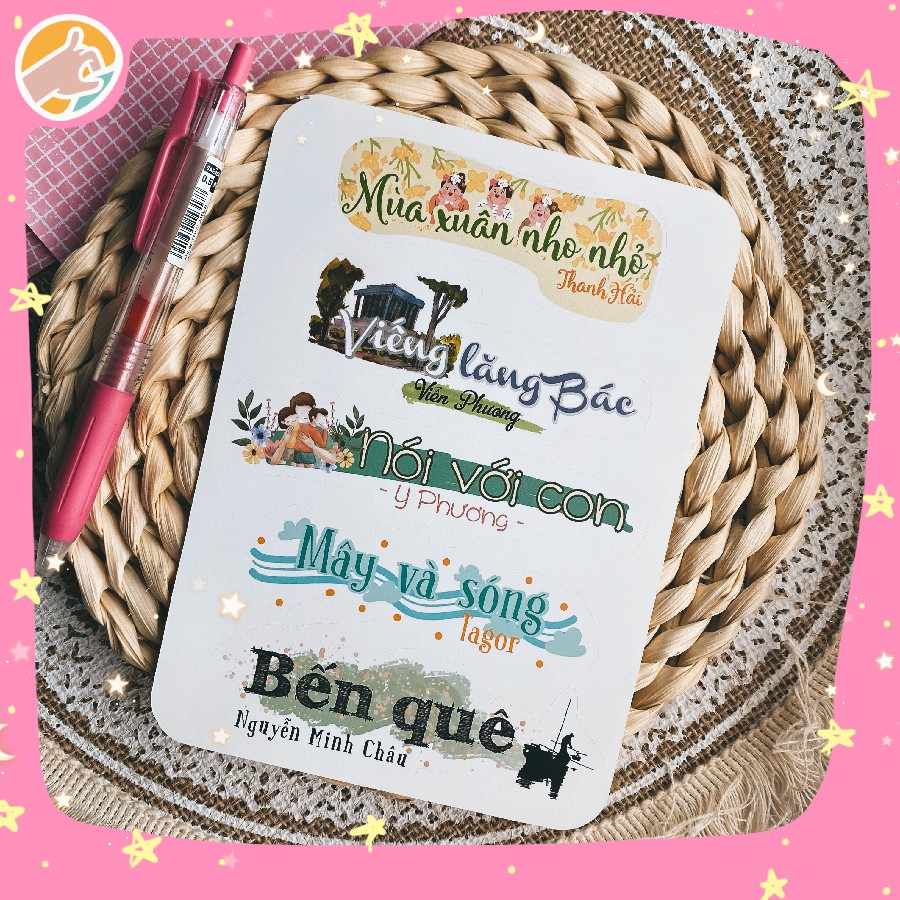 Sticker tựa bài ngữ văn lớp 09