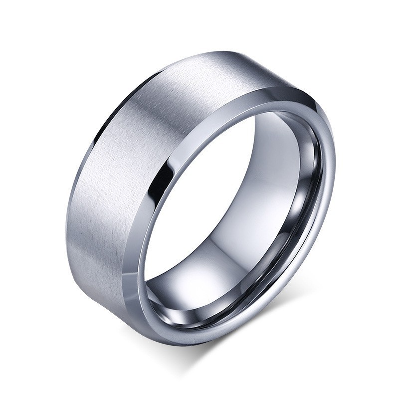 Thiết kế đơn giản và thời trang nhẫn thép titan nguyên chất cho nam và nữ