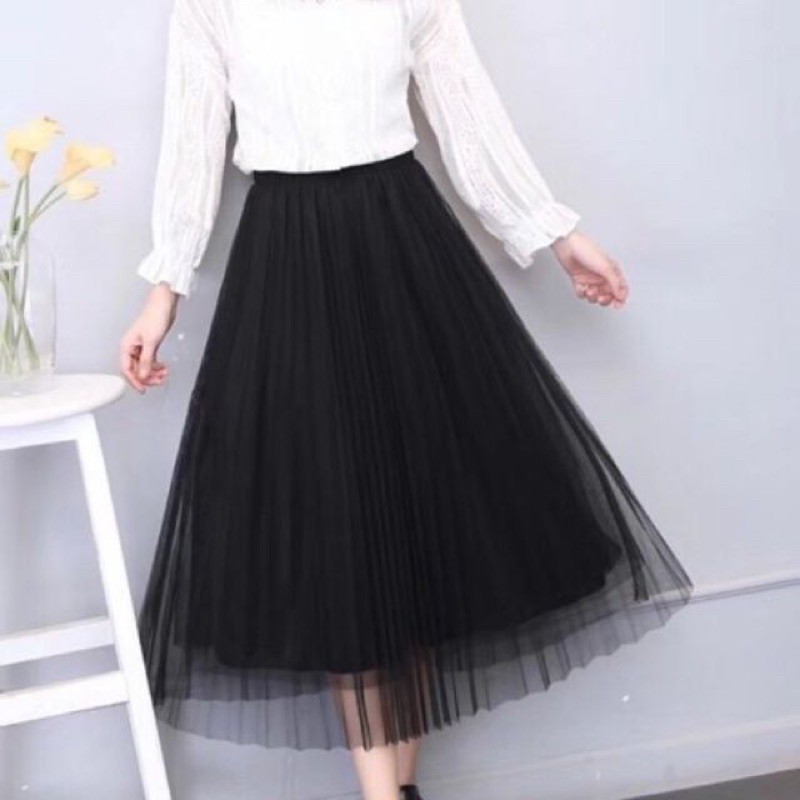 [BÁN BUÔN&amp;LẺ] Chân váy xếp ly dáng xoè - dễ phối hợp với áo kiểu - thun hay sơ mi nữ - rất đẹp hợp thời trang - GEM.VN