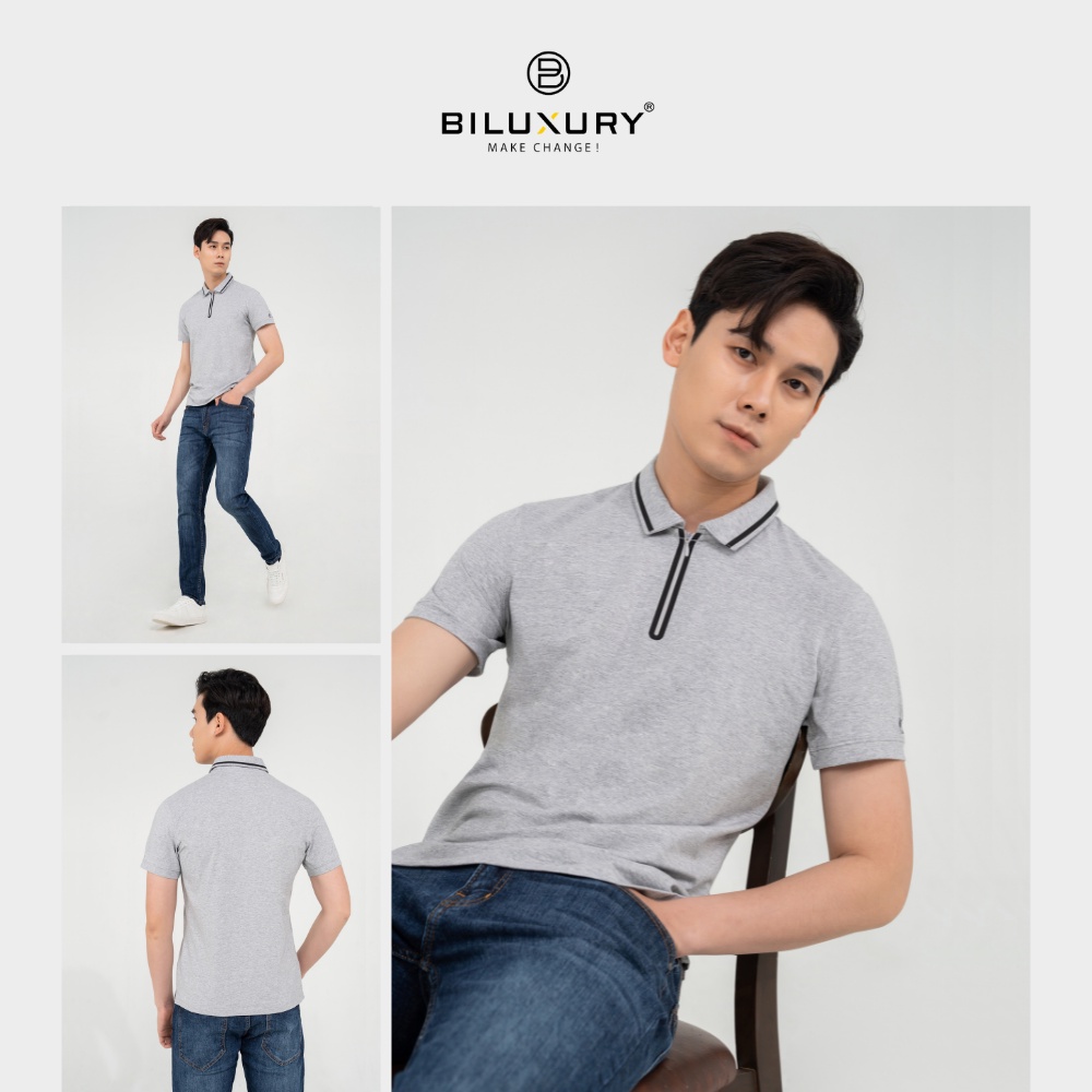 Áo polo nam Biman by Biluxury thun cổ bẻ co giãn 4 chiều nhiều màu sắc trẻ trung