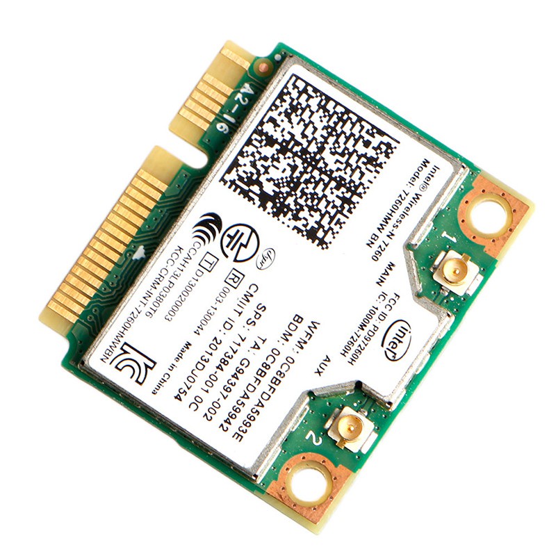 Card Wifi Intel Không Dây Intel 7260hmw Bn Mini Pcie Pci-Express Wlan