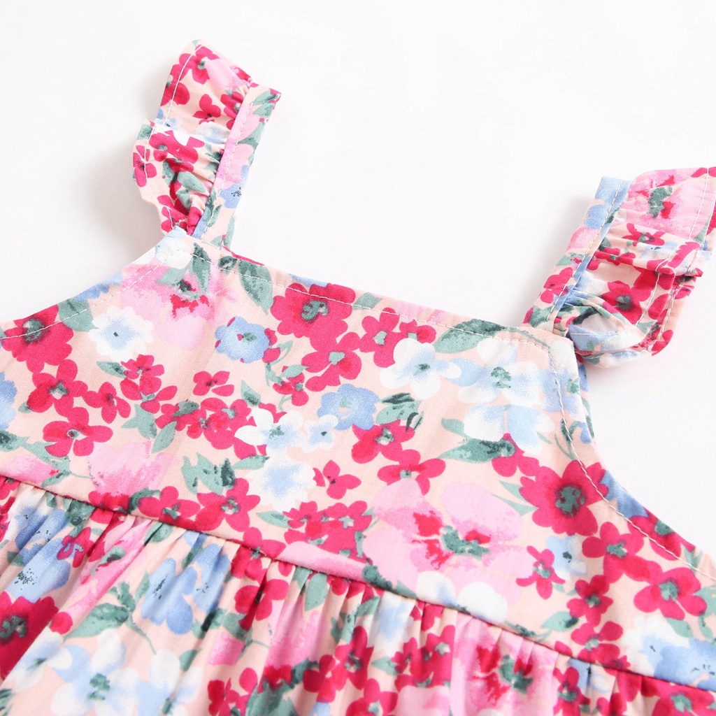 Set áo in hoa và quần Sanlutoz thời trang mùa hè dành cho bé gái