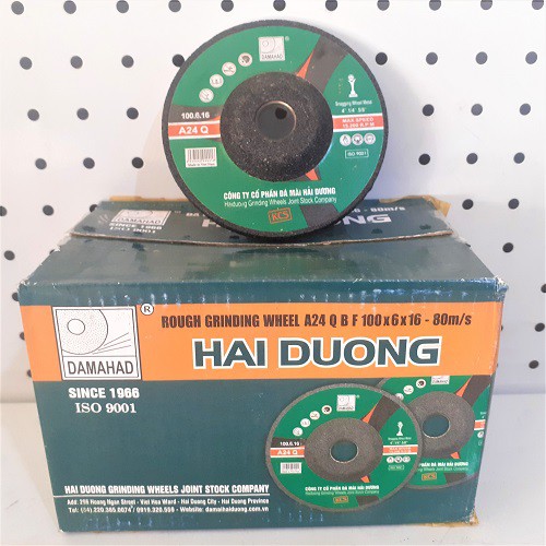 Đá mài bavia sắt thép 100mm Hải Dương đen 100x6x16mm