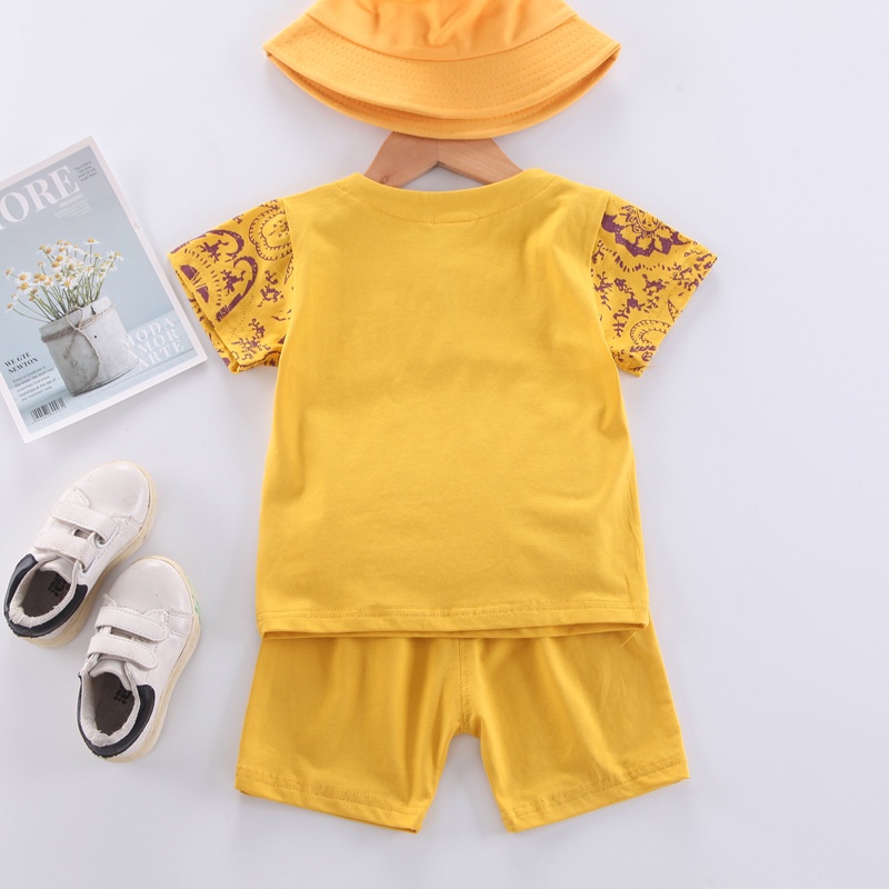 Set hán phục SANITKUN cotton thoáng mát tay ngắn phong cách Trung Hoa năm mới xinh xắn dành cho trẻ em
