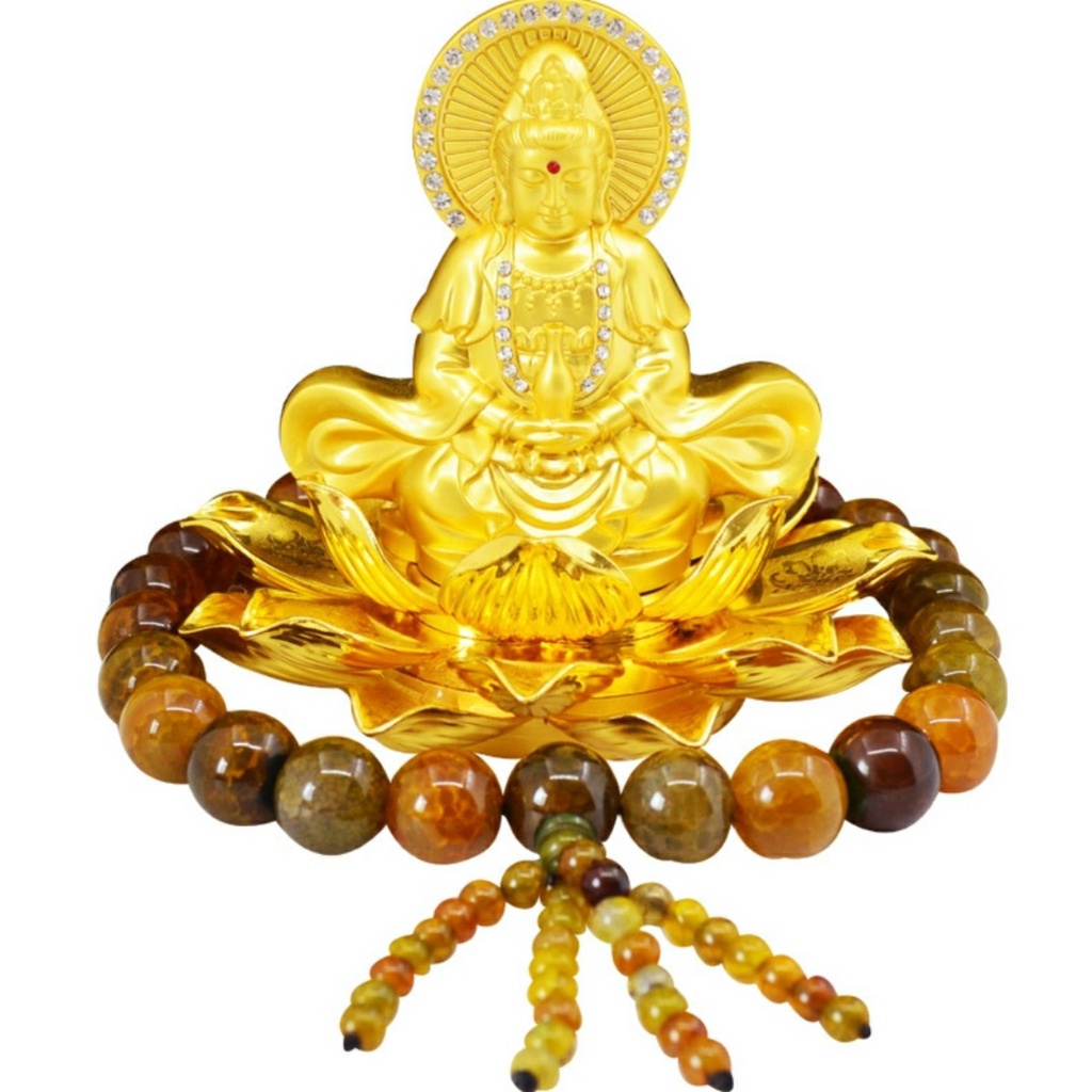 Tượng phật quan âm bồ tát sang trọng trang trí taplo xe hơi, nhà cửa, bàn làm việc