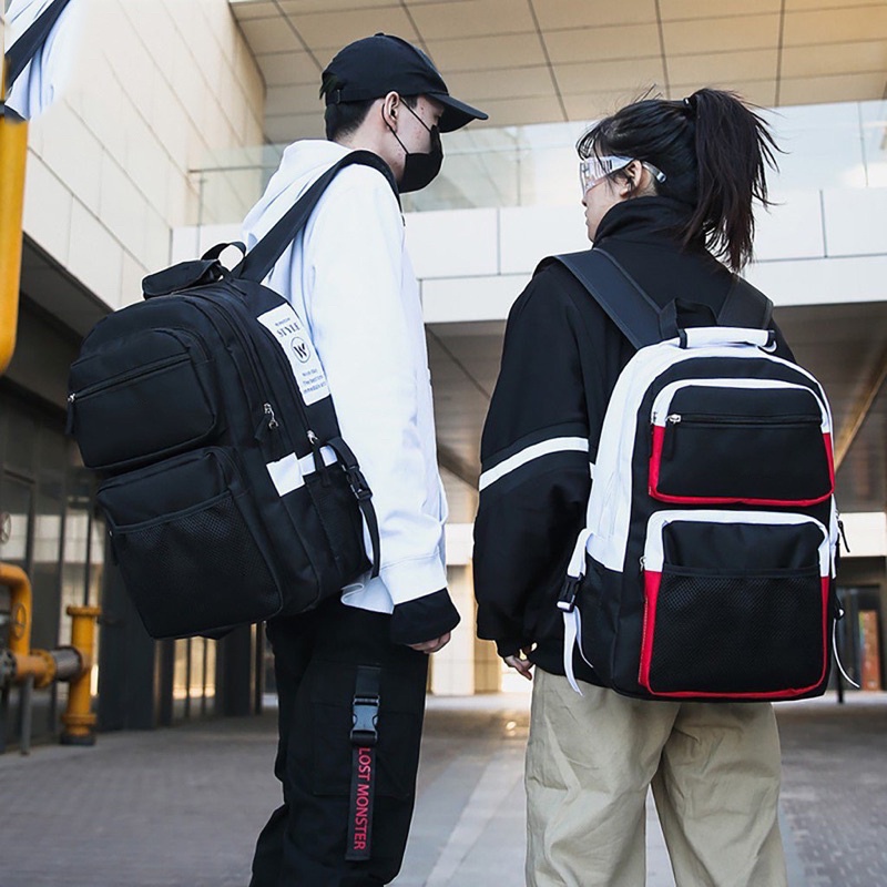 Balo nam nữ du lịch thời trang phối màu cá tính PADO 489 chứa được laptop 15.6in