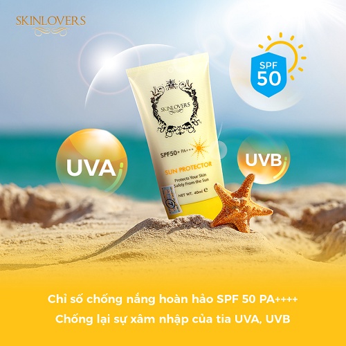Kem Chống Nắng Kiềm Dầu Không Tan Trong Nước SPF50 PA+++ Hàn Quốc Skinlovers