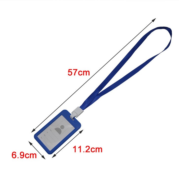 Bao thẻ ID nhân viên màu kẹo đơn giản trong suốt có dây đeo cổ tiện dụng cho nam và nữ khi đi làm