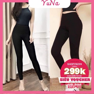 Quần legging nữ MAIKA  dáng dài cạp cao chống xoắn, phụ kiện thời trang YUNA