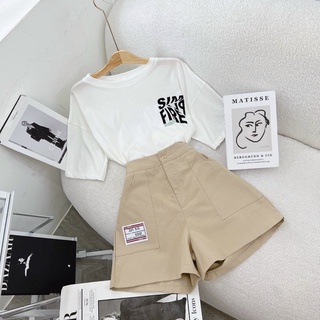 SET QUẦN SHORT LƯNG THUN + ÁO PULL TRẮNG [kèm ảnh thật]