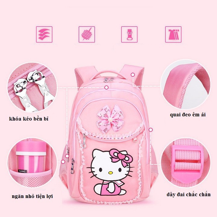 balo học sinh mèo kitty cho bé gái