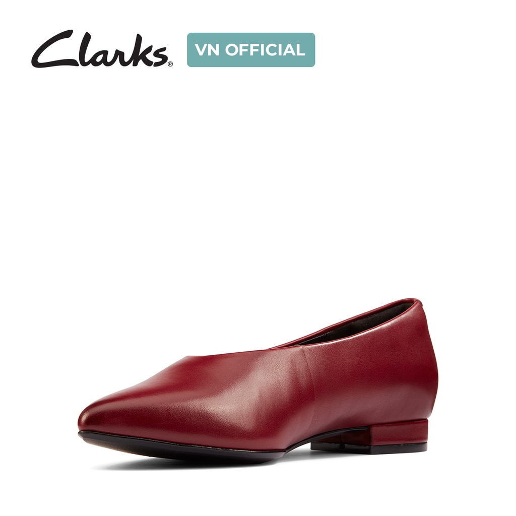 Giày sục da nữ CLARKS Laina 15 Easy màu đỏ