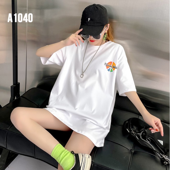 Áo thun tay lỡ msicrow form rộng oversize chất cotton mềm mịn mã A1040