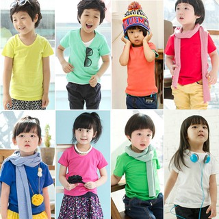 Áo thun trơn trẻ em nhiều màu sắc dễ thương 🌈🌈🌈